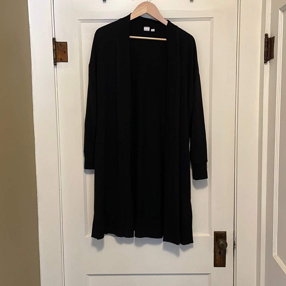 Long black cardigan